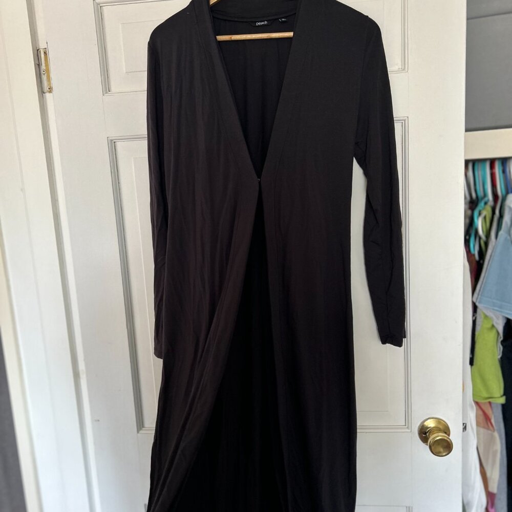 Long Duster Cardigan with Front Hook